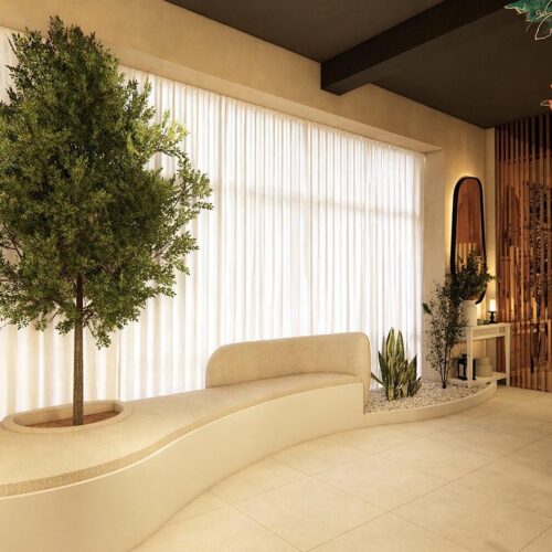 Dear Skin waiting and sitting area